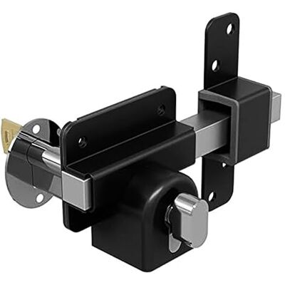 Gatemate Long Throw Gate Lock 1490106, Euro Profile Gate Lock for Sheds, Gates & Garage Doors, Keyed Outside & Inside Thumb Turn, 316 Stainless Steel, for Wooden Gates & Doors Up to 50mm (2”), 5 Keys Gatemate Long Throw Gate Lock 1490106, Euro Profile Gate Lock for Sheds, Gates & Garage Doors, Keyed Outside & Inside Thumb Turn, 316 Stainless Steel, for Wooden Gates & Doors Up to 50mm (2”), 5 Keys