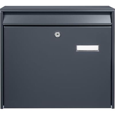 Burg-Wachter Burg-Wächter Mannheim 62020 ANT 62020 ANT Letter Box without Newspaper Compartment with Name Plate, Galvanised Steel, Insert Format DIN C4, 2 Keys Burg-Wachter Burg-Wächter Mannheim 62020 ANT 62020 ANT Letter Box without Newspaper Compartment with Name Plate, Galvanised Steel, Insert Format DIN C4, 2 Keys