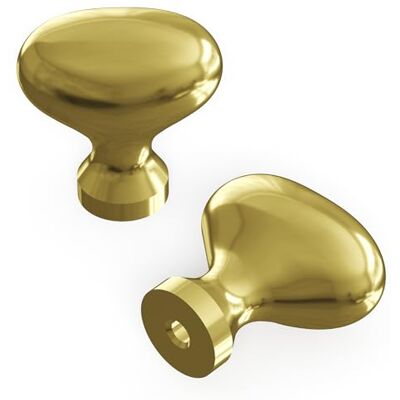 Hickory Hardware Williamsburg Collection Knob 1-1/4 Inch X 13/16 Inch Polished Brass Finish (10 Pack) Hickory Hardware Williamsburg Collection Knob 1-1/4 Inch X 13/16 Inch Polished Brass Finish (10 Pack)