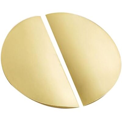 DSWZLQDXB 2 Pieces Drawer Pulls Half Circle,Decorative Semi Circle Door Knobs Invisible Cabinet Knobs Zinc Alloy,Cupboard Handle No Hole Punch Door Levers for Wardrobe (Hole spacing 64mm,Copper) DSWZLQDXB 2 Pieces Drawer Pulls Half Circle,Decorative Semi Circle Door Knobs Invisible Cabinet Knobs Zinc Alloy,Cupboard Handle No Hole Punch Door Levers for Wardrobe (Hole spacing 64mm,Copper)