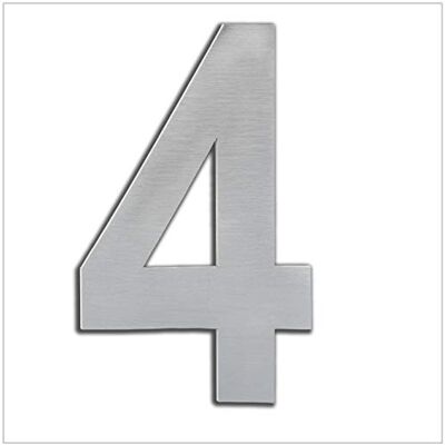 EVI Herrajes House Number 16cm Adhesive Stainless Steel Door Numbers Waterproof "4" Digit EVI Herrajes House Number 16cm Adhesive Stainless Steel Door Numbers Waterproof "4" Digit