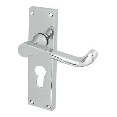 Frelan Hardware 153x41mm PC Scroll Lever Lock Frelan Hardware 153x41mm PC Scroll Lever Lock