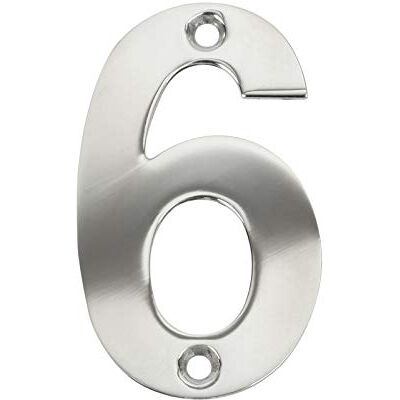Access Hardware Stainless Steel Numerals, House Numbers Polished Finish (6) Access Hardware Stainless Steel Numerals, House Numbers Polished Finish (6)