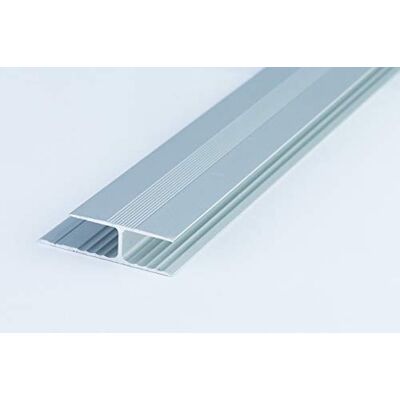 TMW Profiles Twin Grip Aluminium 1M Laminate Connector Threshold Door Floor Trim (Silver) TMW Profiles Twin Grip Aluminium 1M Laminate Connector Threshold Door Floor Trim (Silver)