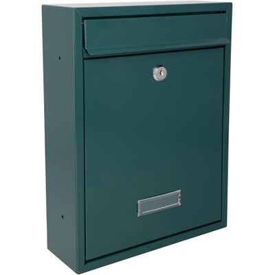 Burg-Wächter Burg-Wachter MB19G Trent Wall Mounted Galvanised Steel Lockable Weatherproof Post Box, Green 26x34x9cm Burg-Wächter Burg-Wachter MB19G Trent Wall Mounted Galvanised Steel Lockable Weatherproof Post Box, Green 26x34x9cm