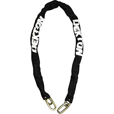 DEKTON Chain And Padlock-9.5mm Thick Chain Links Nylon Protective Sheath Includes 2 Keys Difficult To Attack With Bolt Cutter Narrow Chain Link Inners Defend Against Leverage Attacks Carbon Steel DEKTON Chain And Padlock-9.5mm Thick Chain Links Nylon Protective Sheath Includes 2 Keys Difficult To Attack With Bolt Cutter Narrow Chain Link Inners Defend Against Leverage Attacks Carbon Steel