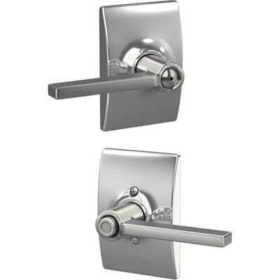 SCHLAGE F40 LAT 625 CEN Century Collection Latitude Privacy Lever, Bright Chrome SCHLAGE F40 LAT 625 CEN Century Collection Latitude Privacy Lever, Bright Chrome