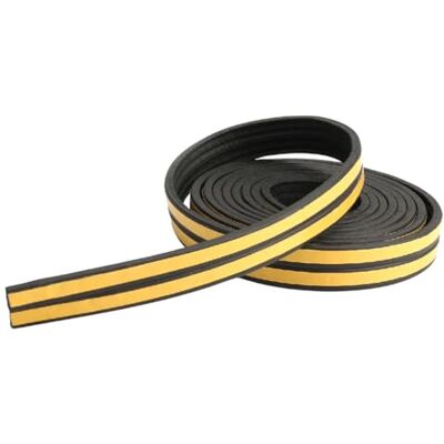 Dunnet Tools E-Type Draught Excluder Black Tape 5m Self Adhesive Foam Weatherstrip for Door and Window Sealing Strip, Draft Excluder Gap Filler for Soundproofing & Insulation Against Draughts, 9x4mm Dunnet Tools E-Type Draught Excluder Black Tape 5m Self Adhesive Foam Weatherstrip for Door and Window Sealing Strip, Draft Excluder Gap Filler for Soundproofing & Insulation Against Draughts, 9x4mm