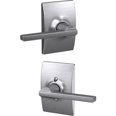 SCHLAGE F10 LAT 626 CEN Century Collection with Latitude Passage Lever, Satin Chrome SCHLAGE F10 LAT 626 CEN Century Collection with Latitude Passage Lever, Satin Chrome