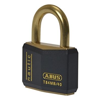 ABUS 24728 Nautic Inox Series Solid Brass Padlock with 8401 Alike Keyed Black ABUS 24728 Nautic Inox Series Solid Brass Padlock with 8401 Alike Keyed Black