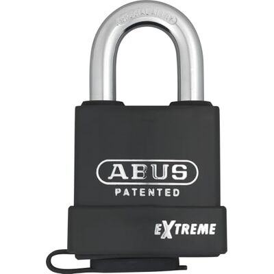 ABUS Padlock Extreme 83WP/63 Weatherproof Extreme Corrosion Protection and Sheathing Hardened Special Steel Security Level 9 Black ABUS Padlock Extreme 83WP/63 Weatherproof Extreme Corrosion Protection and Sheathing Hardened Special Steel Security Level 9 Black
