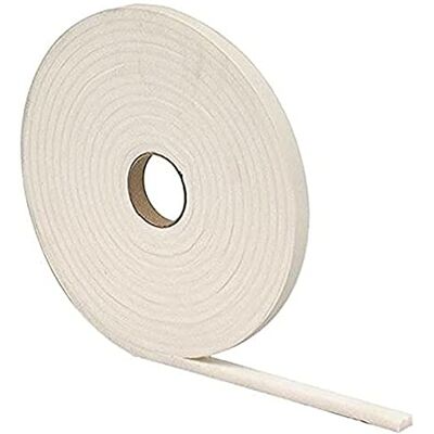 Merriway StormSeal Door and Window Draught Excluder Weatherstrip, Self Adhesive High Density PVC Foam, BH03396, 7 mm Wide x 4 mm Thick, 15 Metre (49 Foot), White (Pack of 3 x 5 Metre) Merriway StormSeal Door and Window Draught Excluder Weatherstrip, Self Adhesive High Density PVC Foam, BH03396, 7 mm Wide x 4 mm Thick, 15 Metre (49 Foot), White (Pack of 3 x 5 Metre)