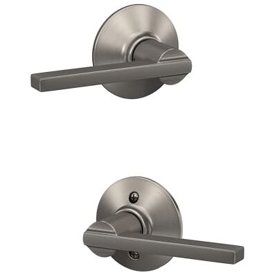 SCHLAGE F10LAT619 Latitude Door Lever Hall & Closet Passage Handle, Satin Nickel, Standard SCHLAGE F10LAT619 Latitude Door Lever Hall & Closet Passage Handle, Satin Nickel, Standard