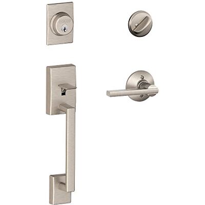 SCHLAGE F60 V CEN 619 LAT Century Handle Set with Latitude Lever Interior, Satin Nickel SCHLAGE F60 V CEN 619 LAT Century Handle Set with Latitude Lever Interior, Satin Nickel