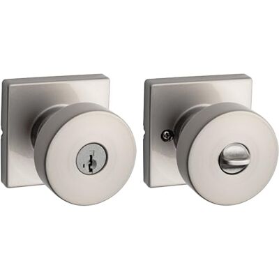 Kwikset 97300-933 Pismo Bedroom/Bathroom Door Knob, Round, Satin Nickel Kwikset 97300-933 Pismo Bedroom/Bathroom Door Knob, Round, Satin Nickel