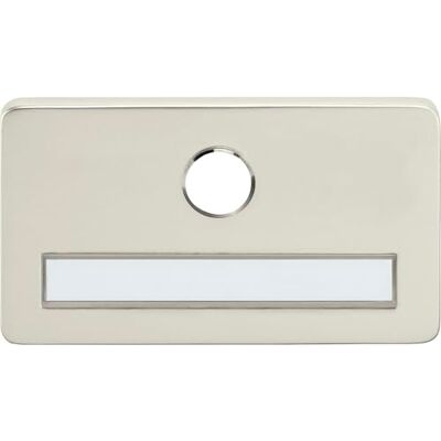 MARCHESI Name Plate for Spies with 14 mm Bore, Matte Stainless Steel MARCHESI Name Plate for Spies with 14 mm Bore, Matte Stainless Steel