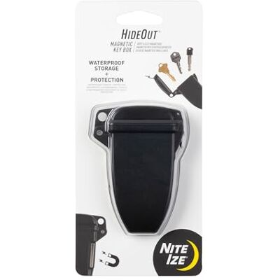 Nite Ize KBS-01-R7 Hideout, Waterproof Magnetic Key Hider Attaches Non Metal Surfaces, Black, Original Nite Ize KBS-01-R7 Hideout, Waterproof Magnetic Key Hider Attaches Non Metal Surfaces, Black, Original