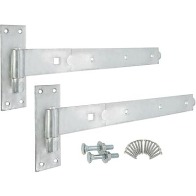Infinity Heavy Duty Galvanised 18" (450mm) Straight Hook and Band Hinges Pack – Gate Fitting Kit for Wooden Garden Shed Door Gates Infinity Heavy Duty Galvanised 18" (450mm) Straight Hook and Band Hinges Pack – Gate Fitting Kit for Wooden Garden Shed Door Gates