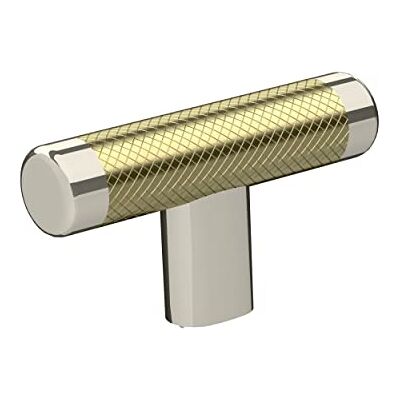 Amerock Cabinet Knob Polished Nickel/Golden Champagne 2-5/8 inch (67 mm) Length Esquire 1 Pack Drawer Knob Cabinet Hardware Amerock Cabinet Knob Polished Nickel/Golden Champagne 2-5/8 inch (67 mm) Length Esquire 1 Pack Drawer Knob Cabinet Hardware