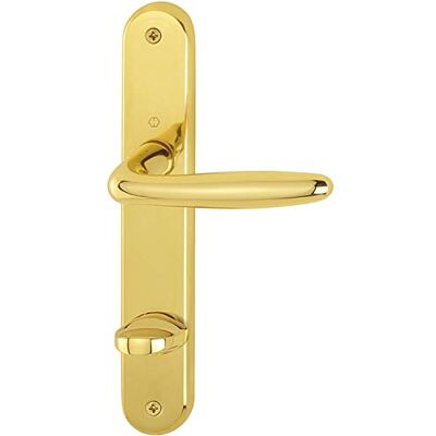 Hoppe WC Door Handle - Polished Brass - 90mm, Right, Model: WC Hoppe WC Door Handle - Polished Brass - 90mm, Right, Model: WC