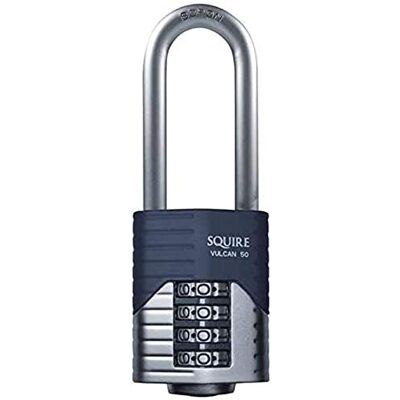 Squire Henry Vulcan 4 Wheel Long Shackle Combination Padlock, 40 mm (Length) Squire Henry Vulcan 4 Wheel Long Shackle Combination Padlock, 40 mm (Length)
