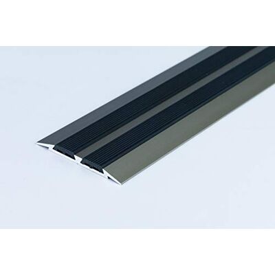 Cezar Aluminium Flat Threshold Carpet Door 45mm Champagne Screw-Fix Anti-Slip Insert 1m (39.37") Length LPPSZG TMW Profiles (Champagne) Cezar Aluminium Flat Threshold Carpet Door 45mm Champagne Screw-Fix Anti-Slip Insert 1m (39.37") Length LPPSZG TMW Profiles (Champagne)