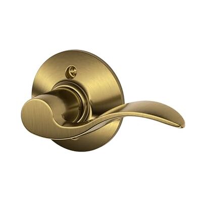 SCHLAGE F170ACC609RH Acc 609 F170 Accent Decorative Dummy Door Lever, 2.72 in Projection X 4-1/8 in L, Antique Brass, One Sided Non Turning RH SCHLAGE F170ACC609RH Acc 609 F170 Accent Decorative Dummy Door Lever, 2.72 in Projection X 4-1/8 in L, Antique Brass, One Sided Non Turning RH