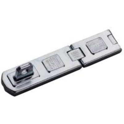 ABUS Double Joint Hasp 100/100 Padlock Device For Opening Doors and Corner Solutions 01454 Security Level 4 Silver ABUS Double Joint Hasp 100/100 Padlock Device For Opening Doors and Corner Solutions 01454 Security Level 4 Silver