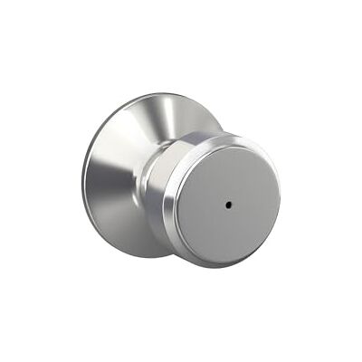 SCHLAGE F40 BWE 625 Bowery Privacy Lock Knob, Bright Chrome SCHLAGE F40 BWE 625 Bowery Privacy Lock Knob, Bright Chrome