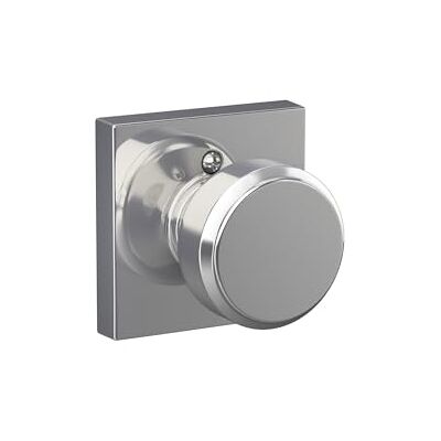 SCHLAGE F170 BWE 625 COL Bowery Knob with Collins Trim Non-Turning Dummy Door Handle, Bright Chrome SCHLAGE F170 BWE 625 COL Bowery Knob with Collins Trim Non-Turning Dummy Door Handle, Bright Chrome