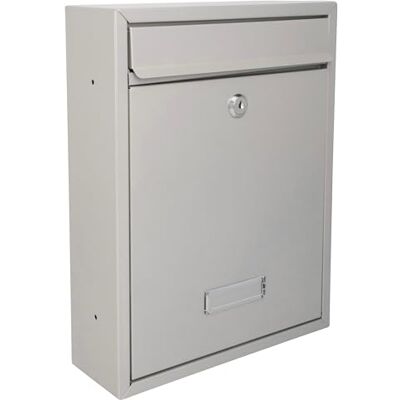 BURG-WÄCHTER Burg-Wachter MB19S Trent Wall Mounted Galvanised Steel Lockable Weatherproof Post Box, Silver 26x34x9cm BURG-WÄCHTER Burg-Wachter MB19S Trent Wall Mounted Galvanised Steel Lockable Weatherproof Post Box, Silver 26x34x9cm