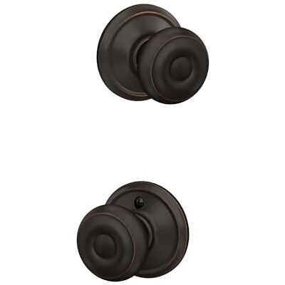 SCHLAGE Passage, Aged Bronze F10GEO716 Georgian Knob SCHLAGE Passage, Aged Bronze F10GEO716 Georgian Knob