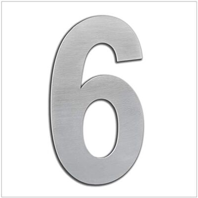 EVI Herrajes House Number 16cm Adhesive Stainless Steel Door Numbers Waterproof "6" Digit EVI Herrajes House Number 16cm Adhesive Stainless Steel Door Numbers Waterproof "6" Digit