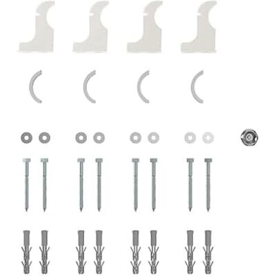 iBathUK Princia Mirrored Radiator Bracket Pack with Bleed Valve, Anthracite Finish, Wall Mounting Kit for Designer Radiators, Durable Steel Construction, Easy Installation iBathUK Princia Mirrored Radiator Bracket Pack with Bleed Valve, Anthracite Finish, Wall Mounting Kit for Designer Radiators, Durable Steel Construction, Easy Installation