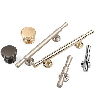 Catchorn Door Handles 3Pcs Zinc Alloy Round Cabinet Knobs Brushed Drawer Pulls for Wooden Gates, Doors, Sheds(Silver) Catchorn Door Handles 3Pcs Zinc Alloy Round Cabinet Knobs Brushed Drawer Pulls for Wooden Gates, Doors, Sheds(Silver)