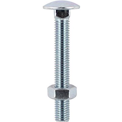 TIMco - 10200CB - 10.0 x 200mm - BZP - Carriage Bolt and Hex Nut TIMco - 10200CB - 10.0 x 200mm - BZP - Carriage Bolt and Hex Nut