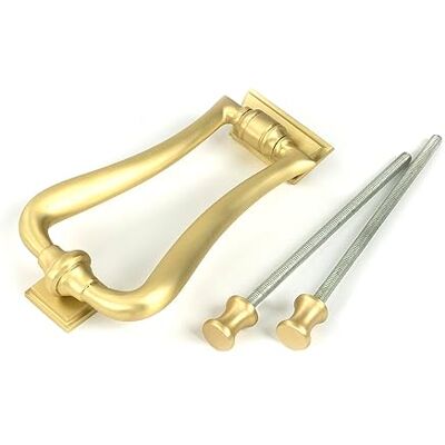 From the Anvil Slimline Art Deco Door Knocker Satin Brass From the Anvil Slimline Art Deco Door Knocker Satin Brass