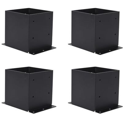 GarveeHome 6x6 Post Base 4Pcs, (Inner Size 5.8"X5.8") Heavy-Duty Post Anchors, Powder Coated Deck Post Base Fit, Fence Post Holder Support Bases, Support Deck Base Plate Pergola Brackets Fence Kit GarveeHome 6x6 Post Base 4Pcs, (Inner Size 5.8"X5.8") Heavy-Duty Post Anchors, Powder Coated Deck Post Base Fit, Fence Post Holder Support Bases, Support Deck Base Plate Pergola Brackets Fence Kit