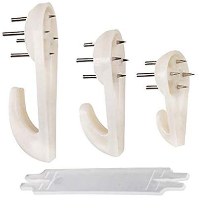 NORTHERN BROTHERS Picture Hooks (60 PCS) Picture Hanging Kit Assorted Picture Hanging Hooks Non-Trace Hard Wall Hanger Hook White Picture Hanger Set NORTHERN BROTHERS Picture Hooks (60 PCS) Picture Hanging Kit Assorted Picture Hanging Hooks Non-Trace Hard Wall Hanger Hook White Picture Hanger Set