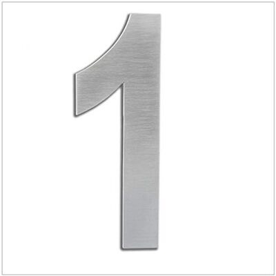 EVI Herrajes House Number 16cm Adhesive Stainless Steel Door Numbers Waterproof "1" Digit EVI Herrajes House Number 16cm Adhesive Stainless Steel Door Numbers Waterproof "1" Digit
