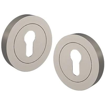 Golden Grace 52mm Round Rose Escutcheon for 3/5 Lever Locks, Satin Nickel Zinc alloy build ensures lasting durability, paired with color-matched screws for a complete, hassle-free installation. Golden Grace 52mm Round Rose Escutcheon for 3/5 Lever Locks, Satin Nickel Zinc alloy build ensures lasting durability, paired with color-matched screws for a complete, hassle-free installation.