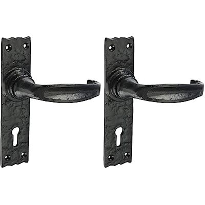TIMCO Narrow Style Lever Lock Handles Antique Black (Size 155 x 37-2 Pieces) TIMCO Narrow Style Lever Lock Handles Antique Black (Size 155 x 37-2 Pieces)