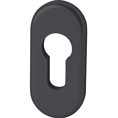 FSB Oval Door Fitting - Concealed Screw, Aluminum, Matte Black FSB Oval Door Fitting - Concealed Screw, Aluminum, Matte Black