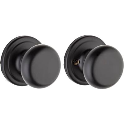 Kwikset Hancock Interior Passage Door Knob, Handle for Closet and Hallway Doors, Non-Locking Doorknob in Matte Black, with Microban Protection Kwikset Hancock Interior Passage Door Knob, Handle for Closet and Hallway Doors, Non-Locking Doorknob in Matte Black, with Microban Protection