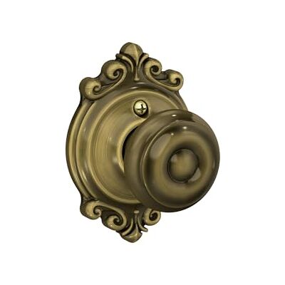 SCHLAGE F170 GEO 609 BRK Brookshire Collection Georgian Decorative Trim Knob, Antique Brass SCHLAGE F170 GEO 609 BRK Brookshire Collection Georgian Decorative Trim Knob, Antique Brass