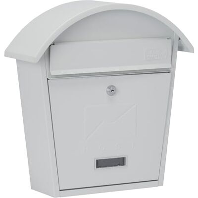 Burg-Wachter MB06 Classic 2 Wall Mounted Galvanised Steel Lockable Weatherproof Post Box Matt White 36x38x13cm Burg-Wachter MB06 Classic 2 Wall Mounted Galvanised Steel Lockable Weatherproof Post Box Matt White 36x38x13cm
