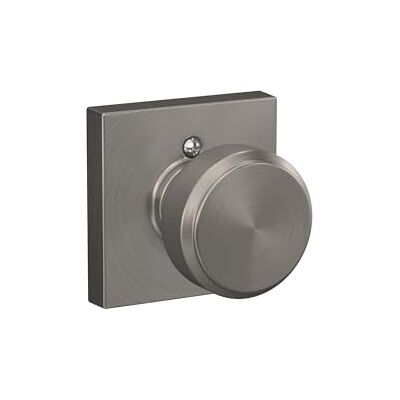SCHLAGE F170 BWE 619 COL Collins Trim Bowery Non-Turning Knob, Satin Nickel Lock Company SCHLAGE F170 BWE 619 COL Collins Trim Bowery Non-Turning Knob, Satin Nickel Lock Company
