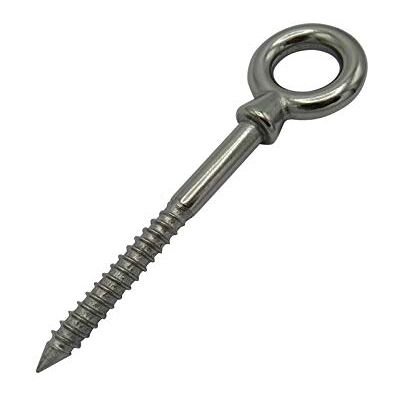 Secure Fix Direct Wood Screw Eye Bolt Stainless Steel 10MM (80MM Shank Eyebolt Marine Rope Cable 316) Secure Fix Direct Wood Screw Eye Bolt Stainless Steel 10MM (80MM Shank Eyebolt Marine Rope Cable 316)
