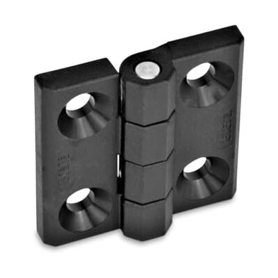 Ganter Normelemente GN 237.1-60-60 Hinge Plastic, Black, 60x60mm Ganter Normelemente GN 237.1-60-60 Hinge Plastic, Black, 60x60mm