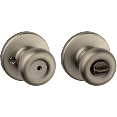 Kwikset 93001-869 Tylo Bed & Bath Knob in Antique Brass, Privacy Kwikset 93001-869 Tylo Bed & Bath Knob in Antique Brass, Privacy